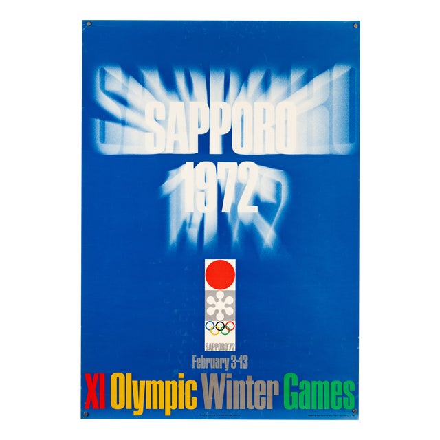 Sapporo 1972 Xi Olympic Winter Games 1972 Original Olympic Poster by Gan Hosoya For Sale