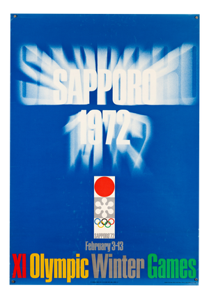 Sapporo 1972 Xi Olympic Winter Games 1972 Original Olympic Poster by Gan Hosoya