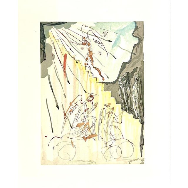 Salvador Dali The Mystic Ladder (Divine Comedy), 1960 Woodcut on BFK Rives made in 1963 for the Divine Comedy (Paradis 21,...