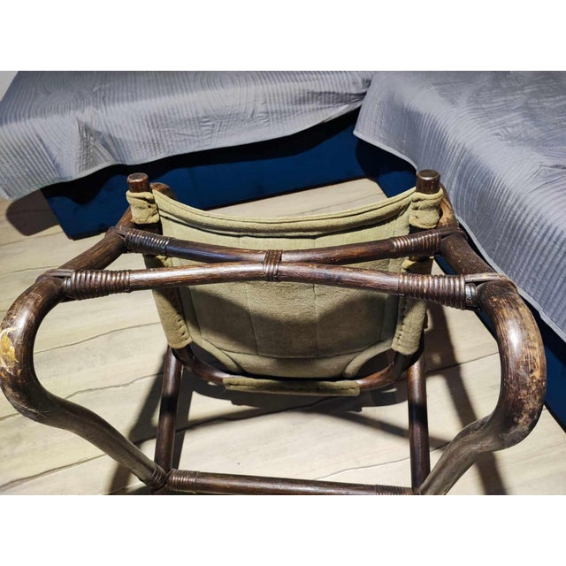 Art Deco Rattan Armchair For Sale - Image 3 of 8