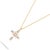 Metal Divine Pearl & Diamond Cross Gold Chain Necklace For Sale - Image 7 of 10