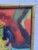 1960s 1960s Mid Century Colorful Fauvist Abstract Still Life Oil Painting by Strassel in Bamboo Frame For Sale - Image 5 of 10