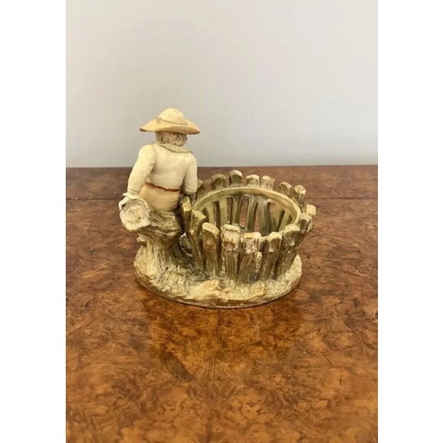 Figure with a Basket from Royal Worcester, 1890s For Sale - Image 4 of 8