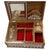 A beautifully crafted Indian jewellery box, handmade from high-quality rosewood and extensively decorated with...
