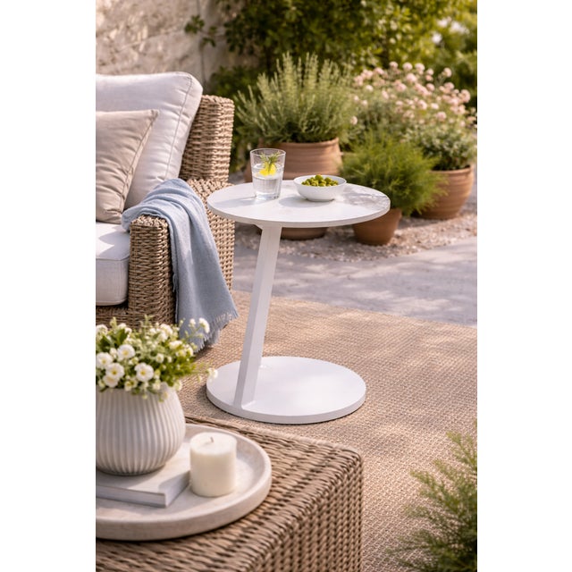 Textile Serene Outdoor Modern Outdoor Side Table For Sale - Image 7 of 9