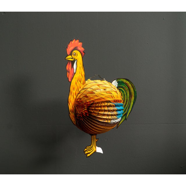 Paper Rooster Lantern, West Germany, 1960s For Sale - Image 6 of 14