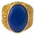 18k Gold Filigree Lapis Lazuli Ring For Sale