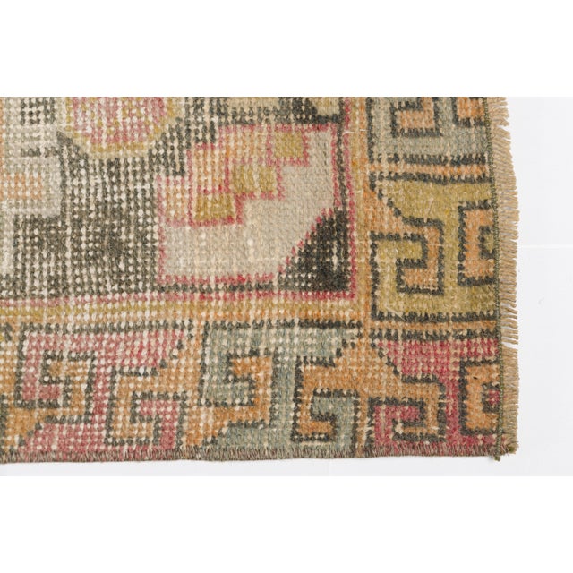 1960s Mid 20th Century Handknotted Floor Oushak Rug For Sale - Image 5 of 9