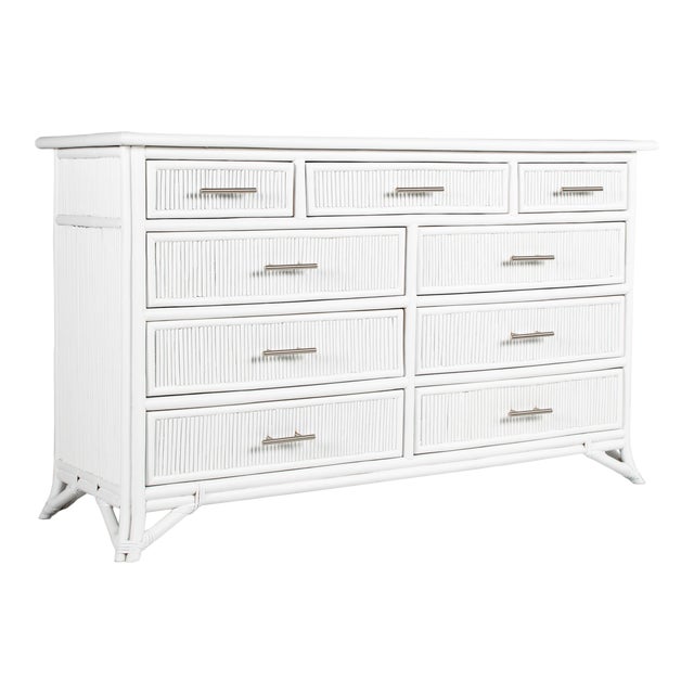 Aruba Nine-Drawer Dresser - White For Sale