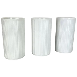 Op Art Porcelain Vases by Melitta All, Germany, 1970s, Set of 3