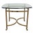 Vintage Hollywood Regency Brass and Glass End Table Side Table Lamp Table For Sale