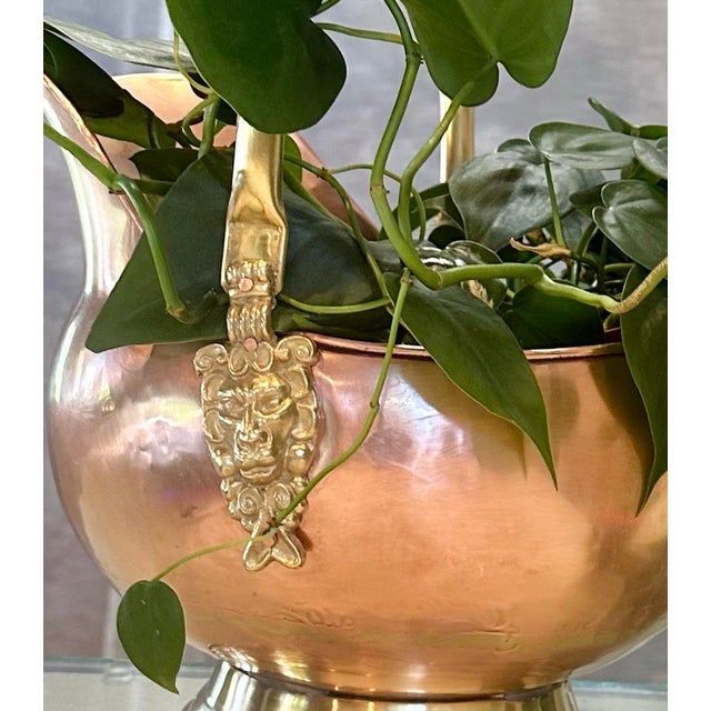 Rustic Vintage Copper & Brass Coal Scuttle Bucket / Planter For Sale - Image 3 of 7