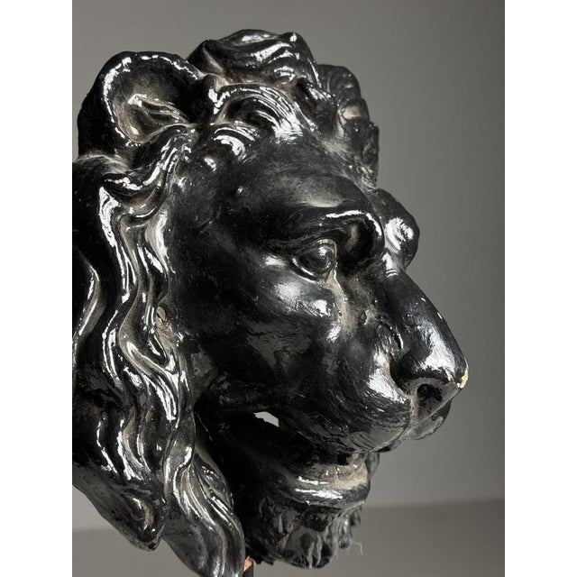Lion Fountain Mask on Stand For Sale - Image 9 of 13
