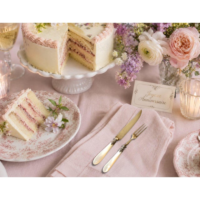 French Antique French Pearl & Gilt Dessert Set, 20 Pieces For Sale - Image 3 of 3