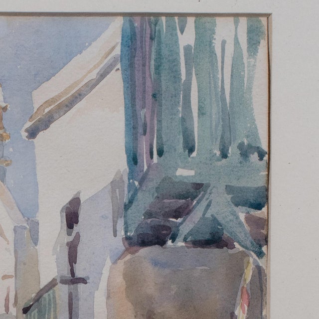 Vintage Watercolour Painting, Mykonos, English School, Art, Picture, Fa Dolding For Sale - Image 6 of 10