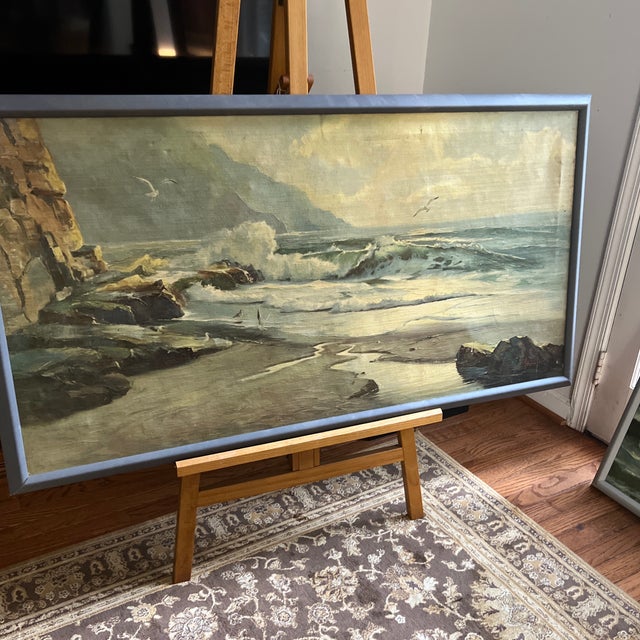 The Vernon Kerr (American 1938-1982, California & Idaho) specialized in seascapes and landscapes. Seascape from southern...