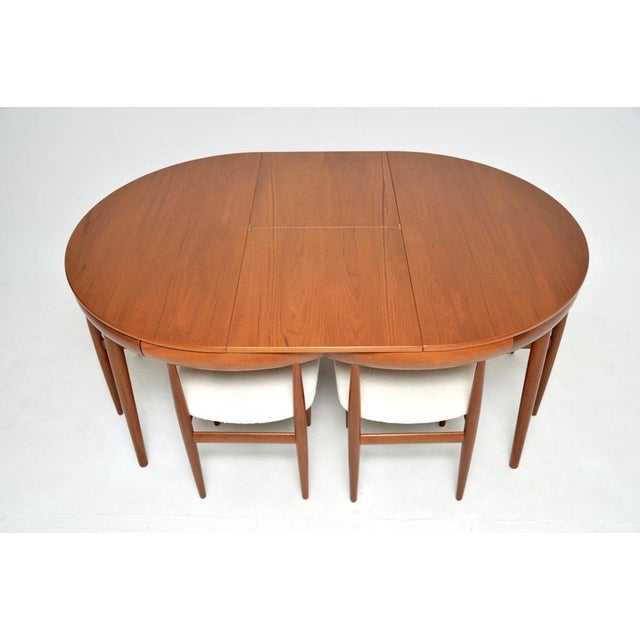 Vintage Danish Teak Dinette Dining Table and Chairs by Hans Olsen for Frem Røjle, 1960, Set of 7 For Sale - Image 4 of 18
