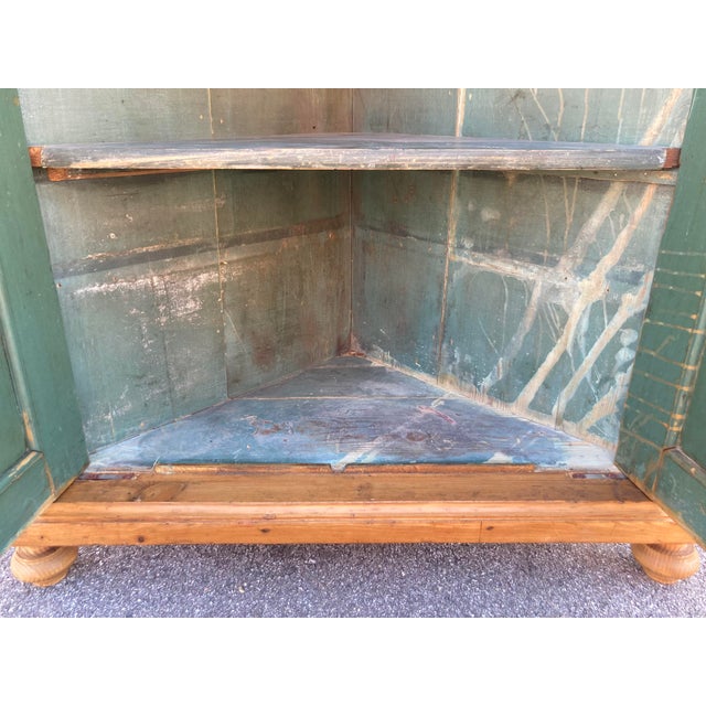 Pine Corner Cupboard With Two Doors and One Drawer For Sale - Image 12 of 14