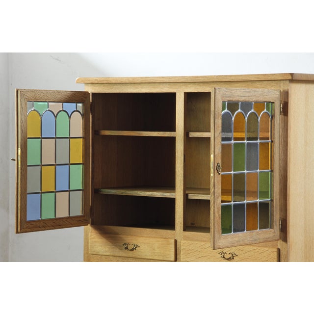 Danish Modern Oak Cabinet with Glass by Henning Kjærnulf for Hm Møbler, 1994 For Sale - Image 4 of 18