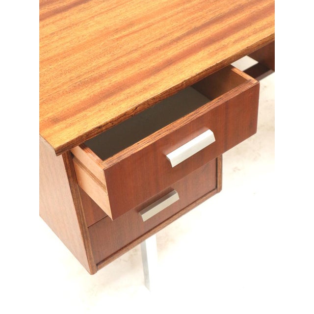 Vintage Desk with Drawers and Door, 1960s For Sale - Image 4 of 6