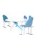 Yrjö Kukkapuro Cloud Chair Set of 6, Sky Blue and Teal, Avarte Finland, 1984 For Sale In New York - Image 6 of 16