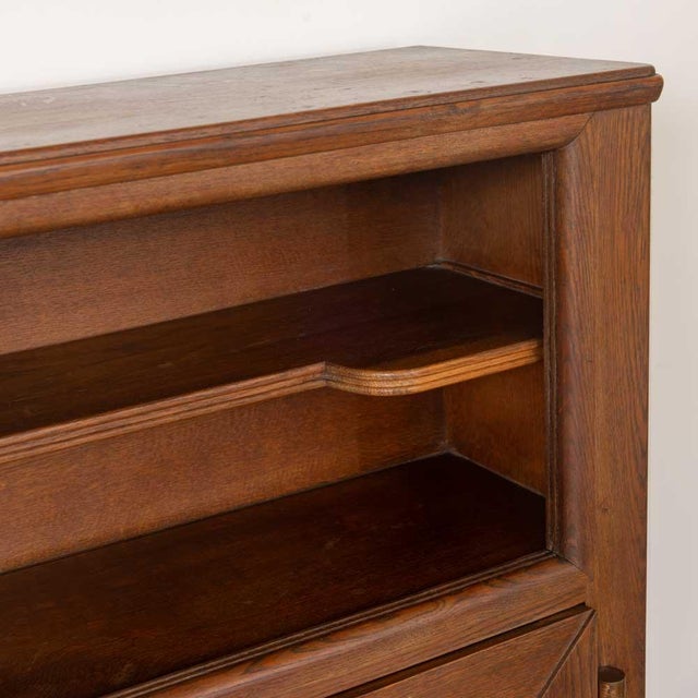 Brown 1940s French Woven Wood Bar Cabinet For Sale - Image 8 of 14