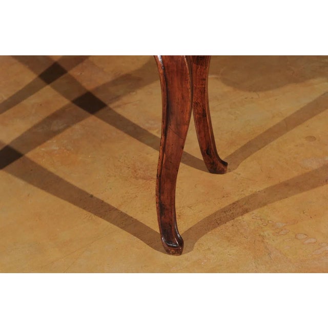 French 1750s French Louis XV Walnut Console Table with Serpentine Front For Sale - Image 3 of 12