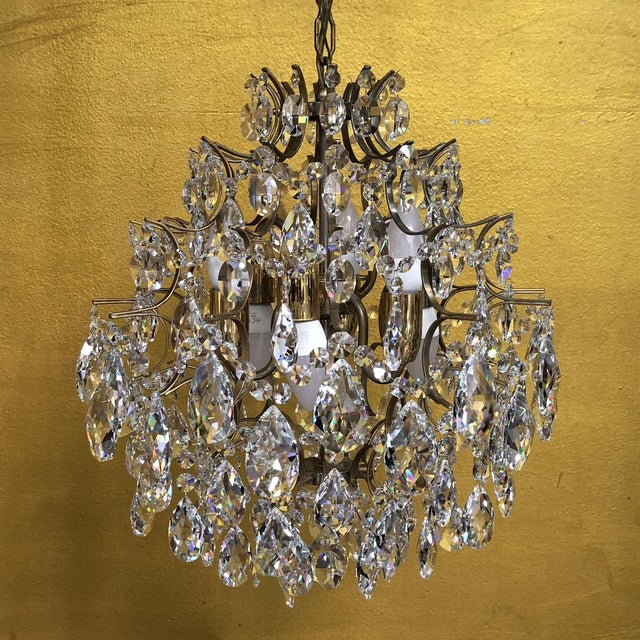 Vintage Chandelier in Lead Crystal, Italy, 1960s For Sale - Image 10 of 18