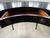 1900 Antique Demilune (Half-Moon) Desk - Mahogany, Refinished Black Beautiful circa 1900 demilune (half-moon) desk with...