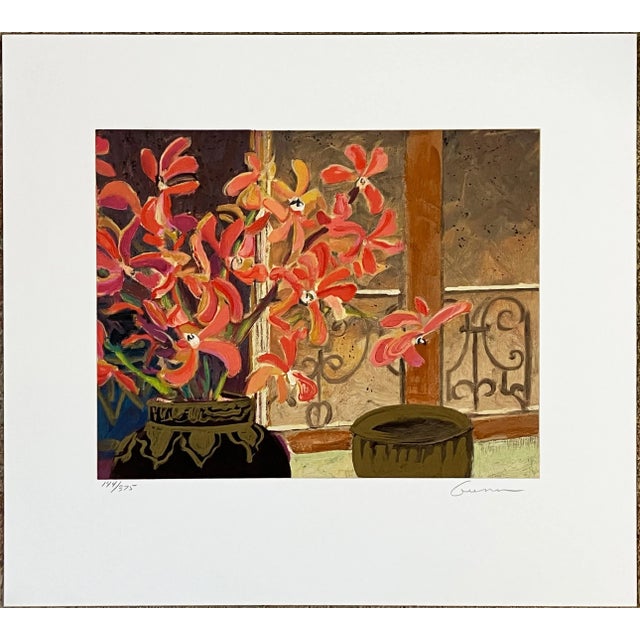 1990s 1990s Ellen Gunn Screenprint Still Life of Petite Fleur Suite II For Sale - Image 5 of 5