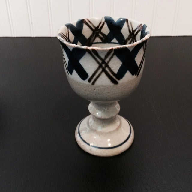 1960s Pottery Stemmed Wine Goblets- Set of 4 For Sale In Nashville - Image 6 of 8