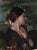 Spark by Karen Offutt | Oil on Panel Portrait of a woman with a thoughtful expression. For Sale