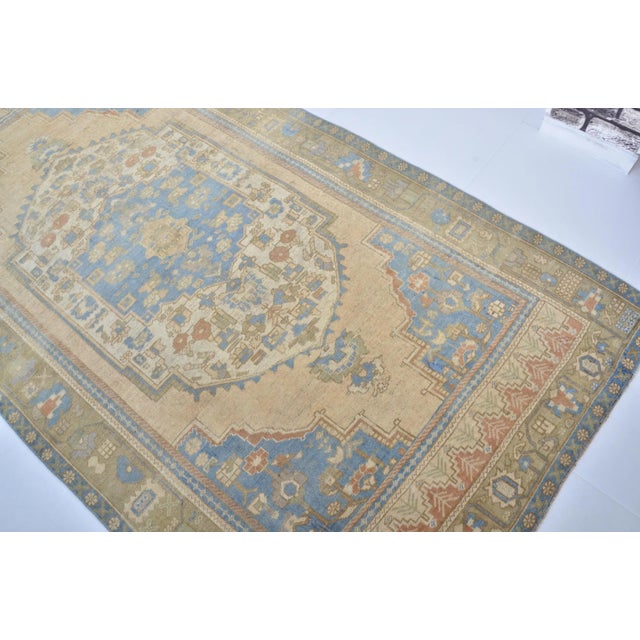 1960s 1960s Nomadic Traditional Anatolian Tan Color Rug For Sale - Image 5 of 11
