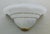 Vintage Italian wall lights with milky white glass shades decorated with two horizontal stripes / Made in Italy circa...