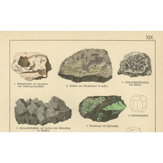 Kenngott, Mineralogy Chromolithographs, Azurite, Malachite, Meteorites, 1888, Paper For Sale - Image 4 of 9