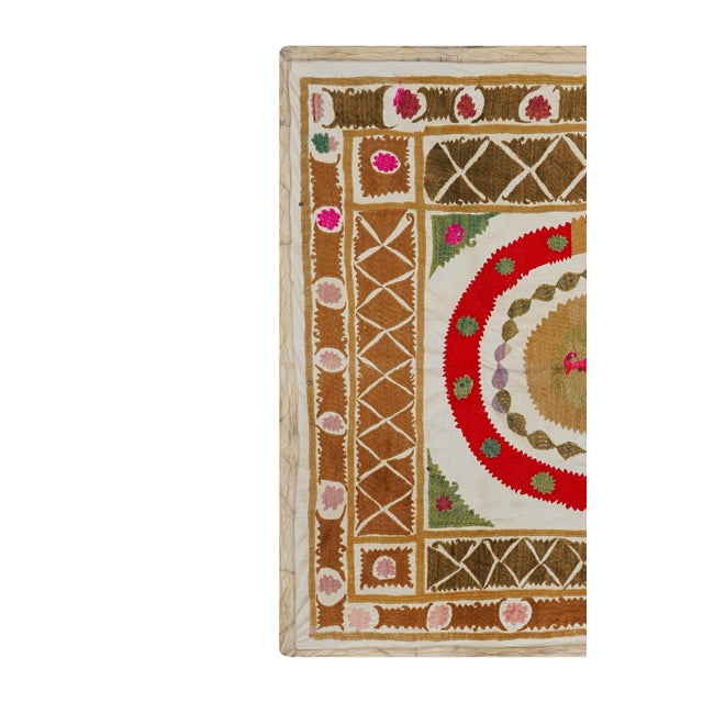 Uzbek Suzani Textile - Wall Decor For Sale - Image 4 of 14