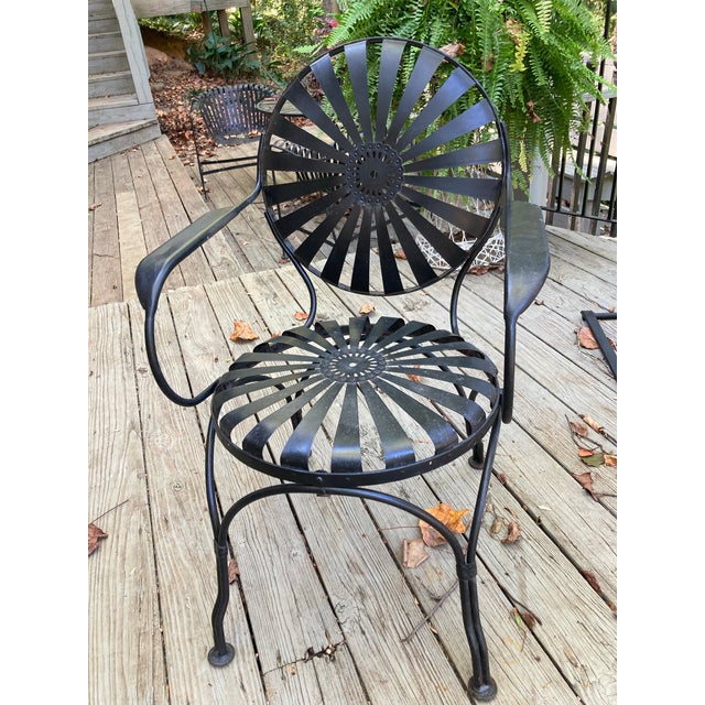 Francois Carre Garden Dining Chairs - A Pair For Sale - Image 10 of 12