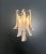 Pair of Italian Murano Wall Lights, Mazzega – 6 White Lattimo Glass Petals For Sale In Los Angeles - Image 6 of 10