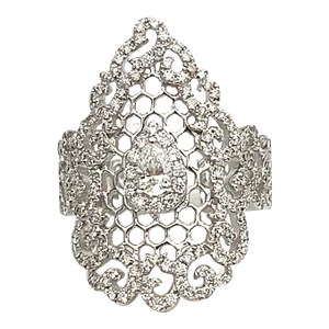 1.22 Ct Pear Diamond Ring Size 6