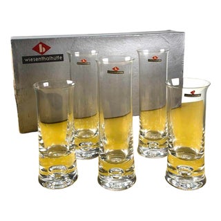 Vintage Crystal Glasses from Wiesenthalhutte, Set of 5 For Sale