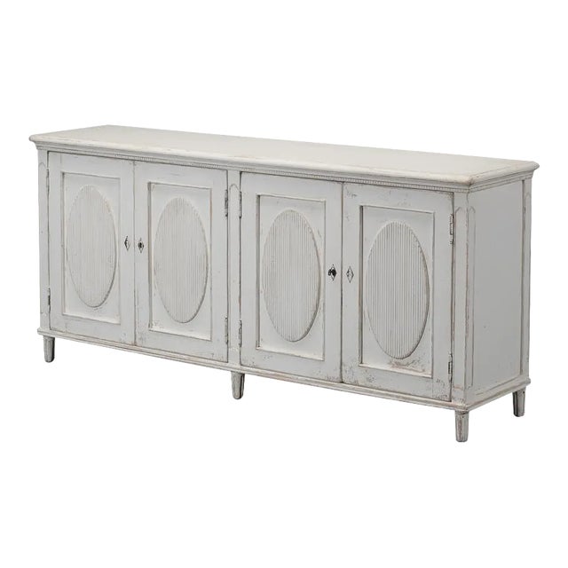 Sarreid Antique White Wash Reclaimed Sideboard For Sale