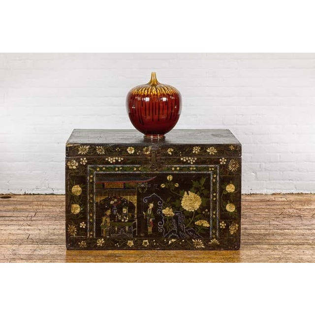 A hand-crafted artisan tri-color brown glazed ceramic vase with dripping accents. This artisan-crafted vase is a stunning...