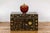 A hand-crafted artisan tri-color brown glazed ceramic vase with dripping accents. This artisan-crafted vase is a stunning...
