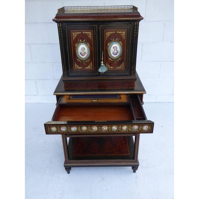 Wood 19th Century Amboyna and Ebony Cabinet For Sale - Image 7 of 11