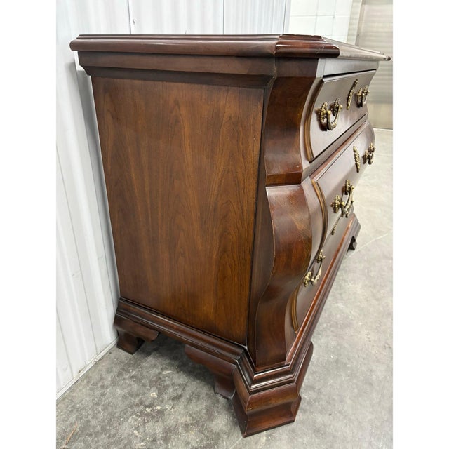 Century Furniture Late 20th Century Cherry Italian Provincial Bombe Bachelor Chest by Century Cardella Collection For Sale - Image 4 of 12