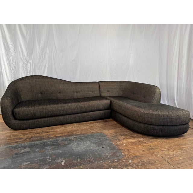1980s Vladimir Kagan Style Serpentine Sectional Sofa by Carter Furniture For Sale In Philadelphia - Image 6 of 14