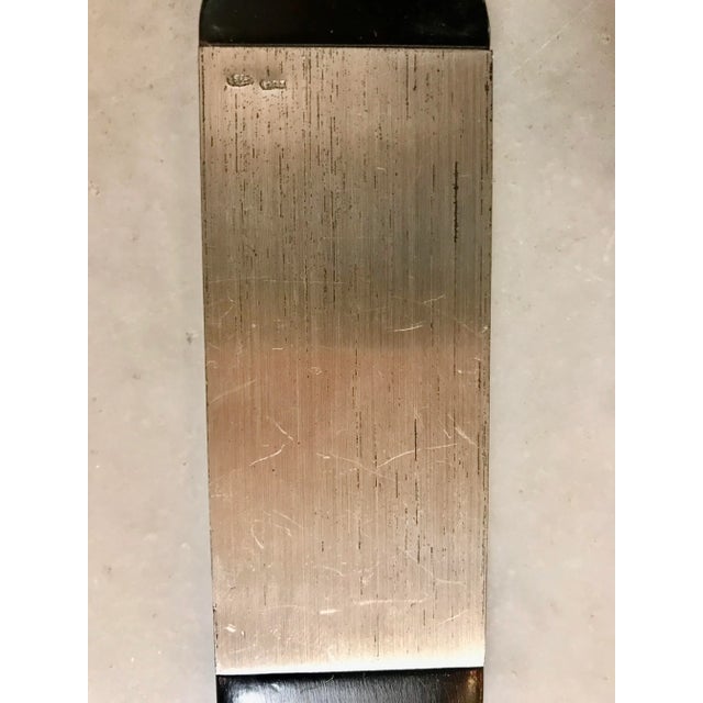 1980s Italian Silver and Black Wood Turner Letter Opener For Sale - Image 9 of 10