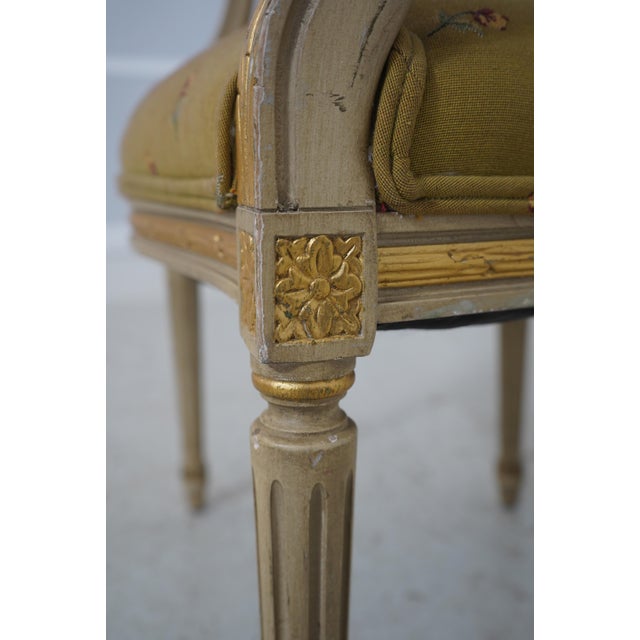 Pair of Louis XVI Painted Fauteuil Armchairs For Sale - Image 16 of 18