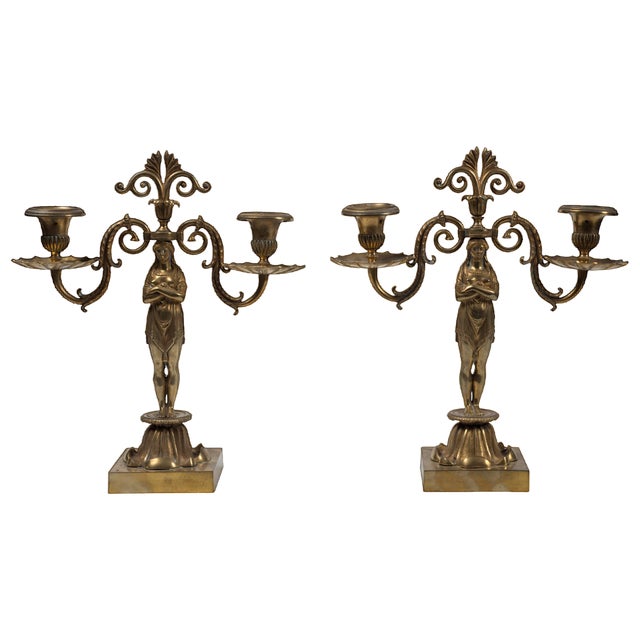 French Candleholders, 19th Century, Set of 2 For Sale
