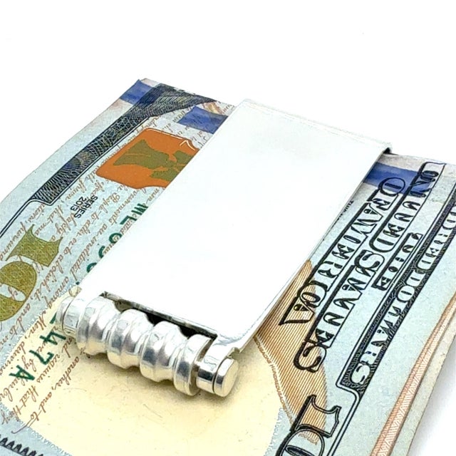 Silver Tiffany & Co Estate Money Clips by Paloma Picasso Sterling Silver For Sale - Image 8 of 8